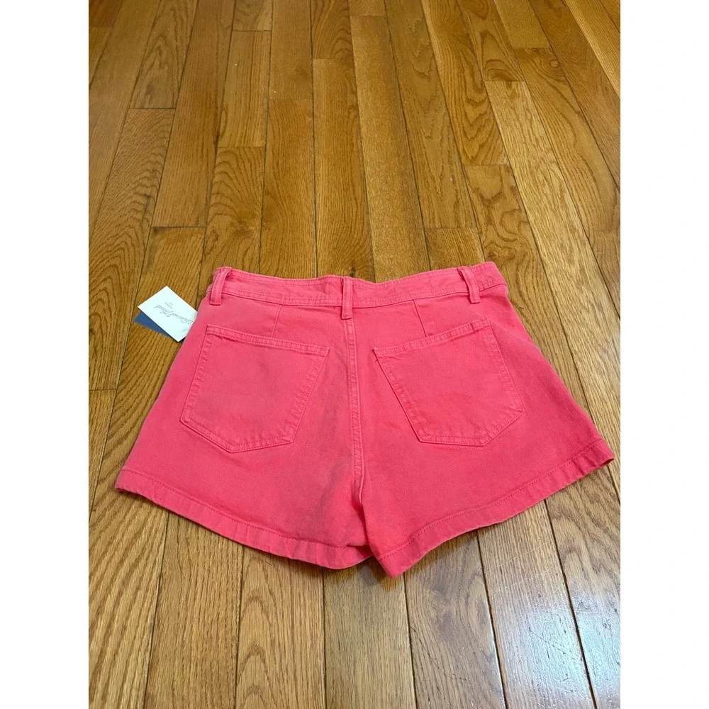 Universal Thread High Rise Sailor Shorts Coral Pink Comfort Stretch Size 10 NWT